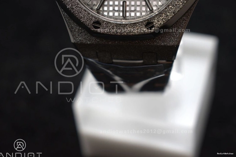 Edition 37mm Best Bracelet 15454 Super APSF Affordable 1033 SA3120 Dial Textured Oak On Frosted SS 1:1 White Royal Clone SS 0406